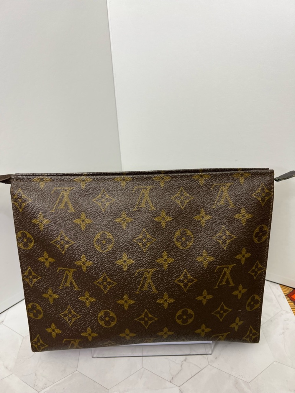 Louis Vuitton Monogram Canvas Toiletry Pouch in Brown and Gold